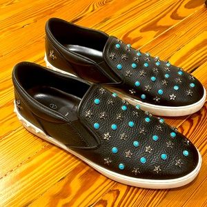 Valentino Men’s Black Star Slip On Sneaker 44